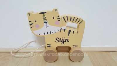 Little Dutch houten trekdier Tijger + naam